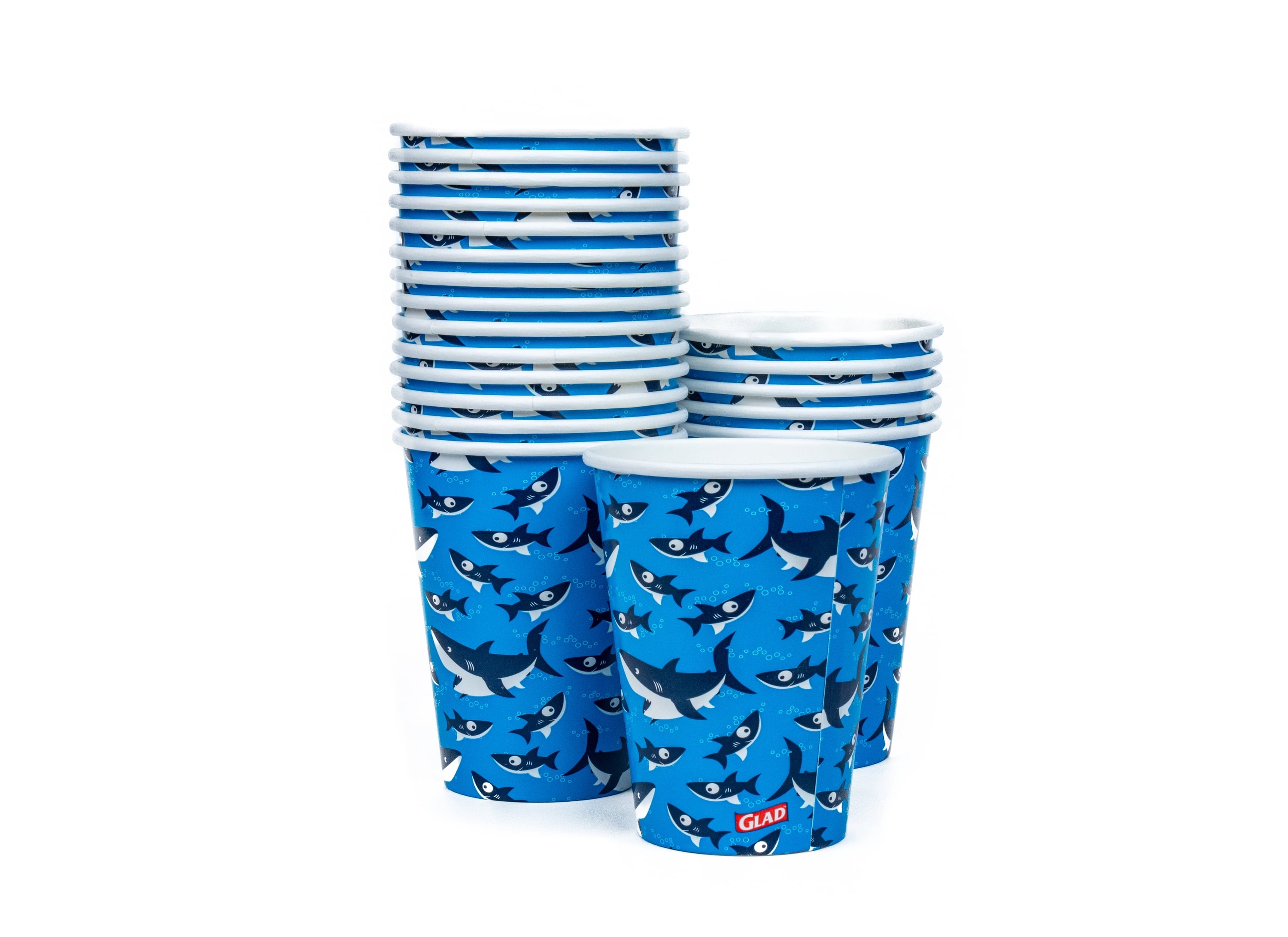 Glad For Kids Sharks Design Paper Cups - 9oz, 20 Count