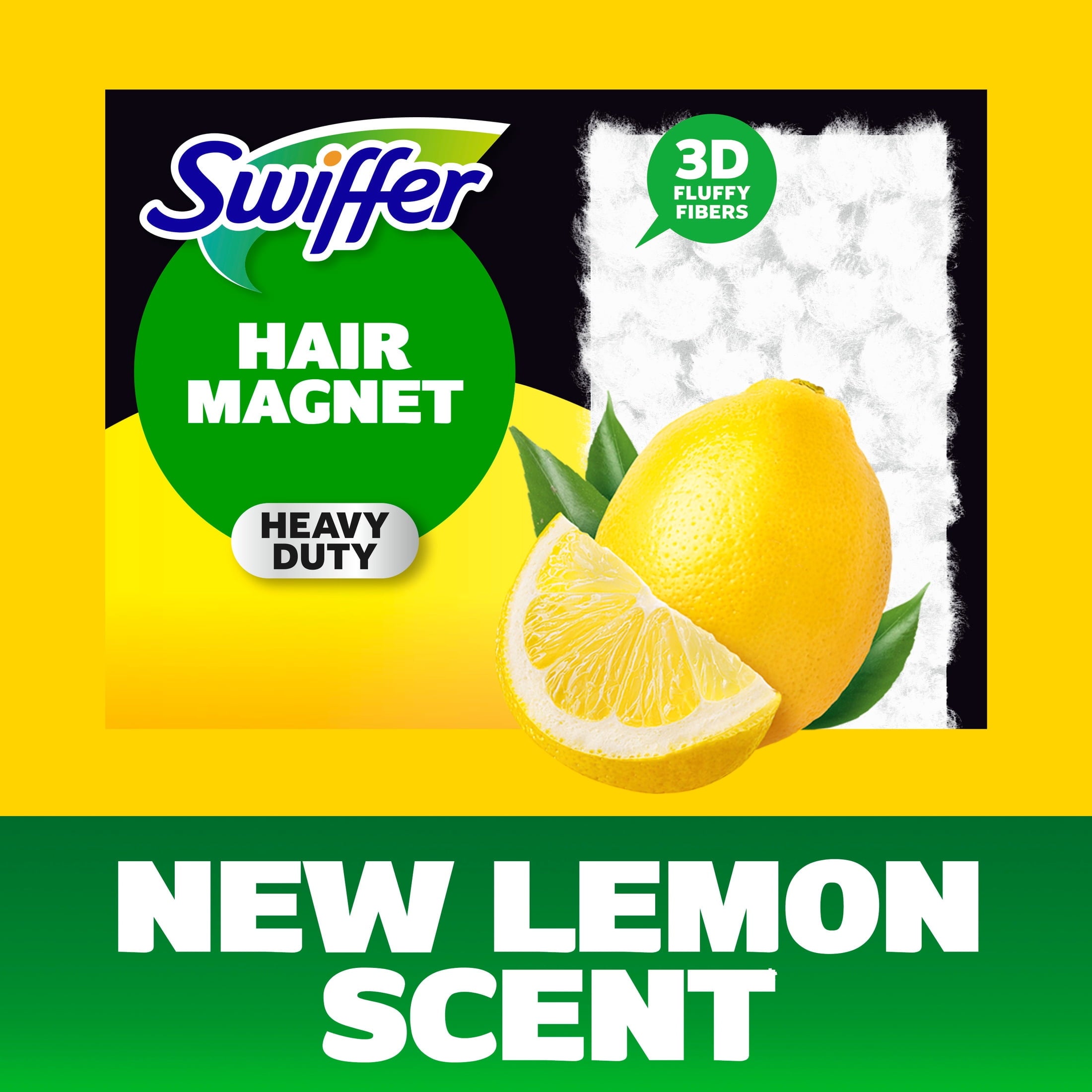 Swiffer Hair Magnet - Heavy Duty Sweeping Cloth Refills, Lemon, 20 Count