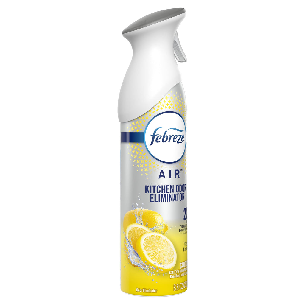 Febreze Air Freshener Spray - Odor-Fighting Room Spray, Lemon, Kitchen Odor Fighter, 8.8oz