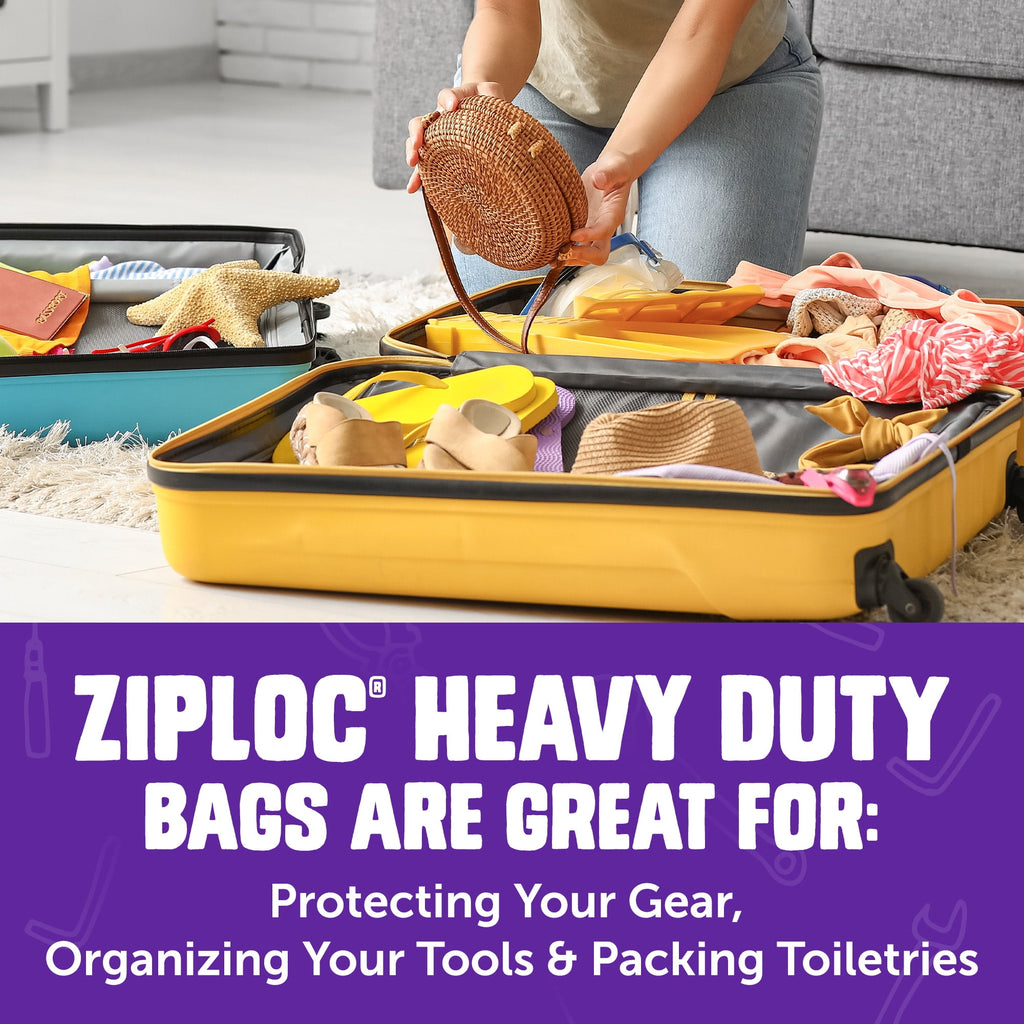 Ziploc® Brand Heavy Duty Gallon Storage Bags - Seal Top Closure, 10 Count