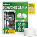 aphouse Dishwasher Cleaner And Deodorizer - 12 Tablets, Deep Cleaning Descaler for Dishwasher, Septic Safe, Removes Odor Causing Limescale
