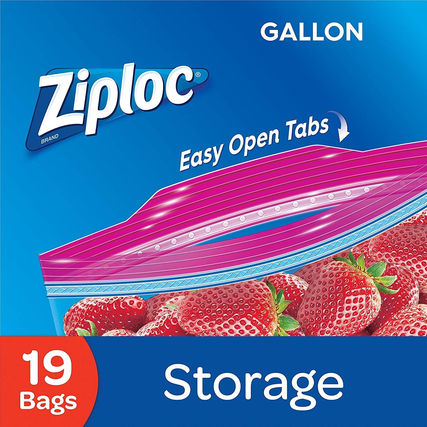 Ziploc Storage Bags Gallon - 19 Count