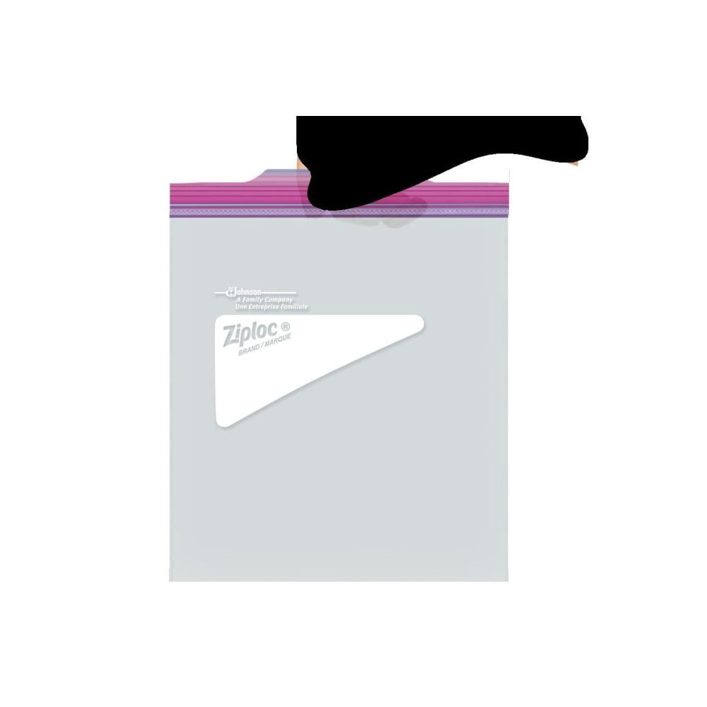Ziploc Storage Quart Bags Grip 'n Seal Microwave Clear Plastic 24 Count - 2 Pack