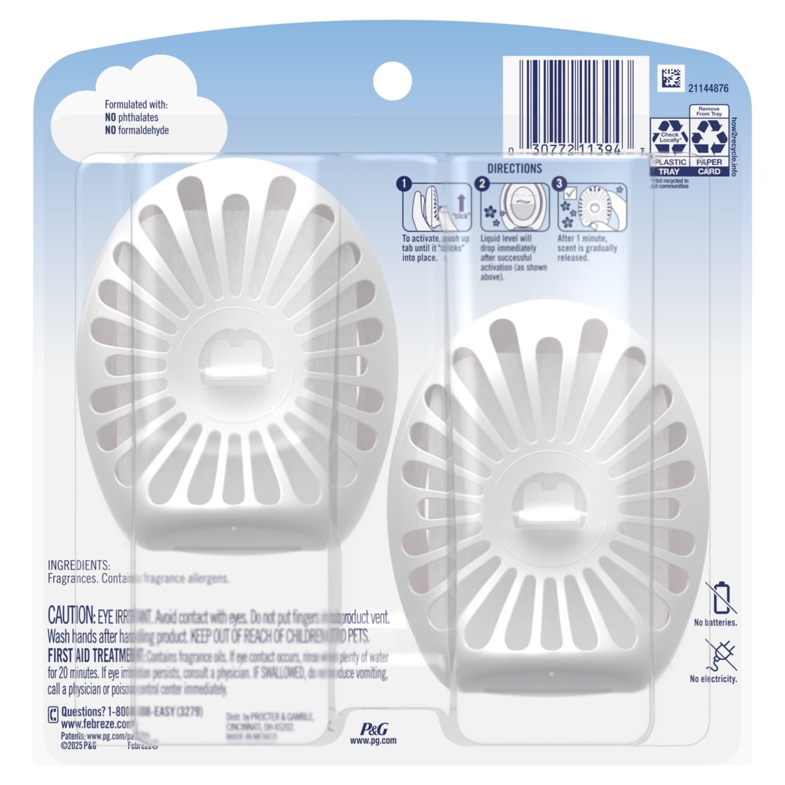 Febreze Bathroom Air Freshener - Small Spaces Odor-Fighting, Watermelon, 2 Count