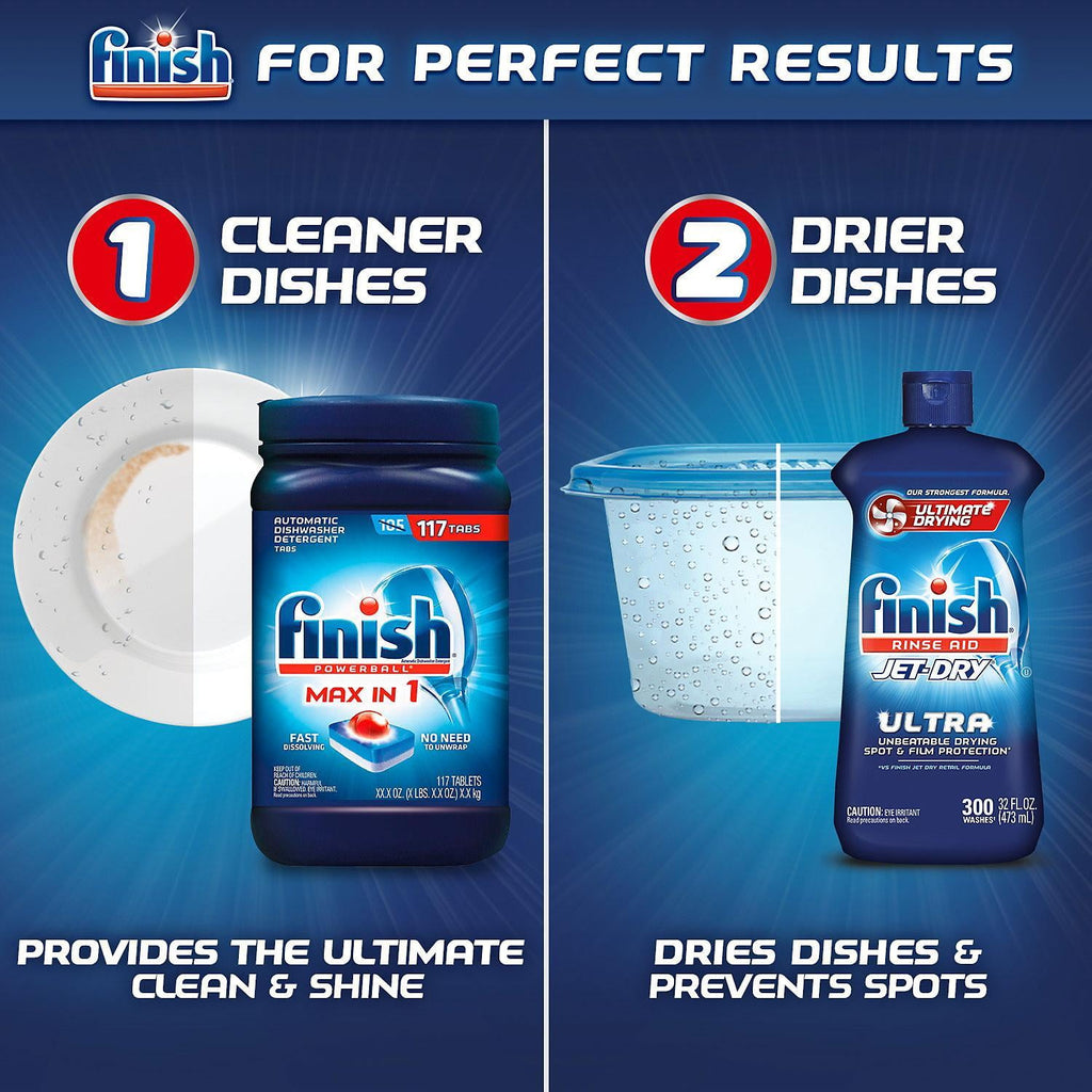 Finish Jet-Dry Ultra Rinse Aid Dishwasher Rinse Agent & Drying Agent (32 Ounce)