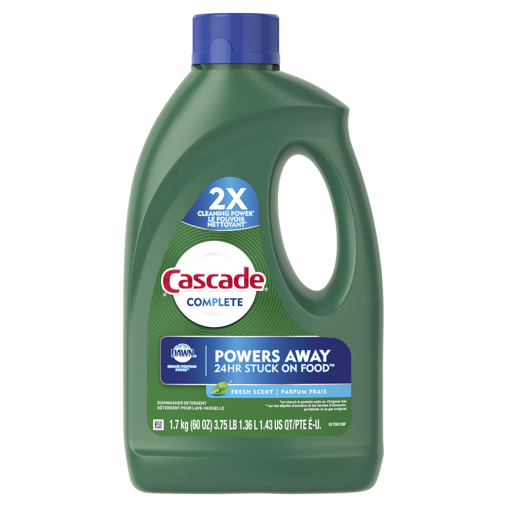 Cascade Complete Gel Dishwasher Detergent - Fresh Scent, 60 oz