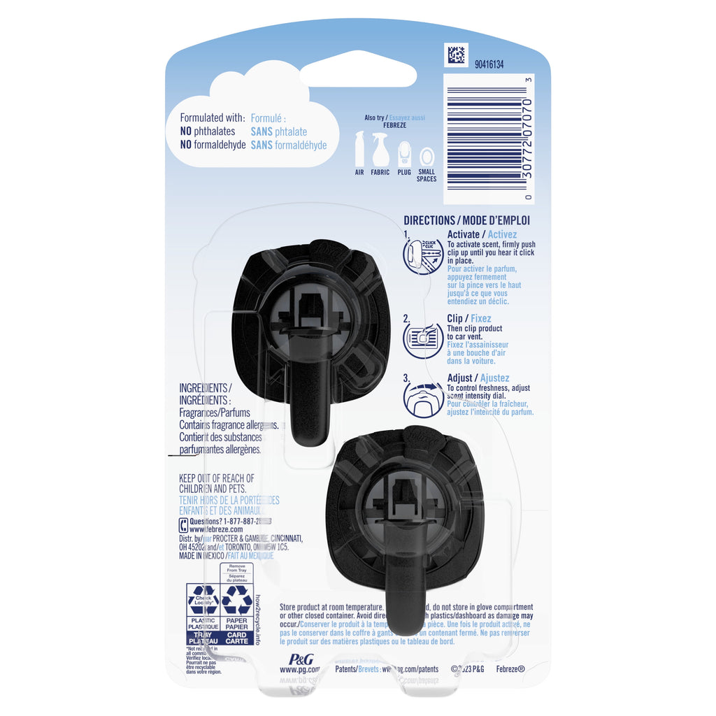 Febreze Car Air Freshener Vent Clip Cozy Campfire Scent - .06 oz, 2 Count