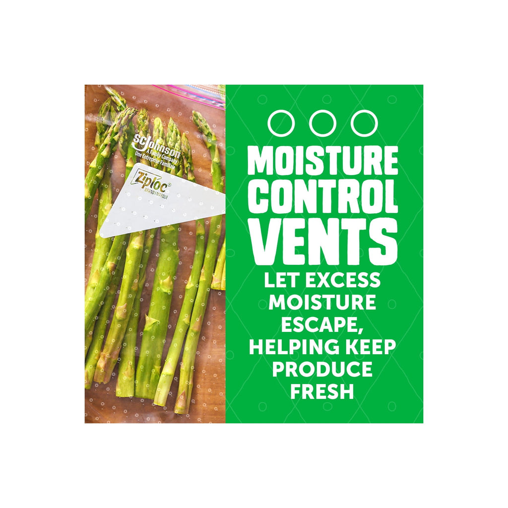 Ziploc® Brand Gallon Produce And Food Storage Bags - Breathable Bag, Moisture Control, 15 Count