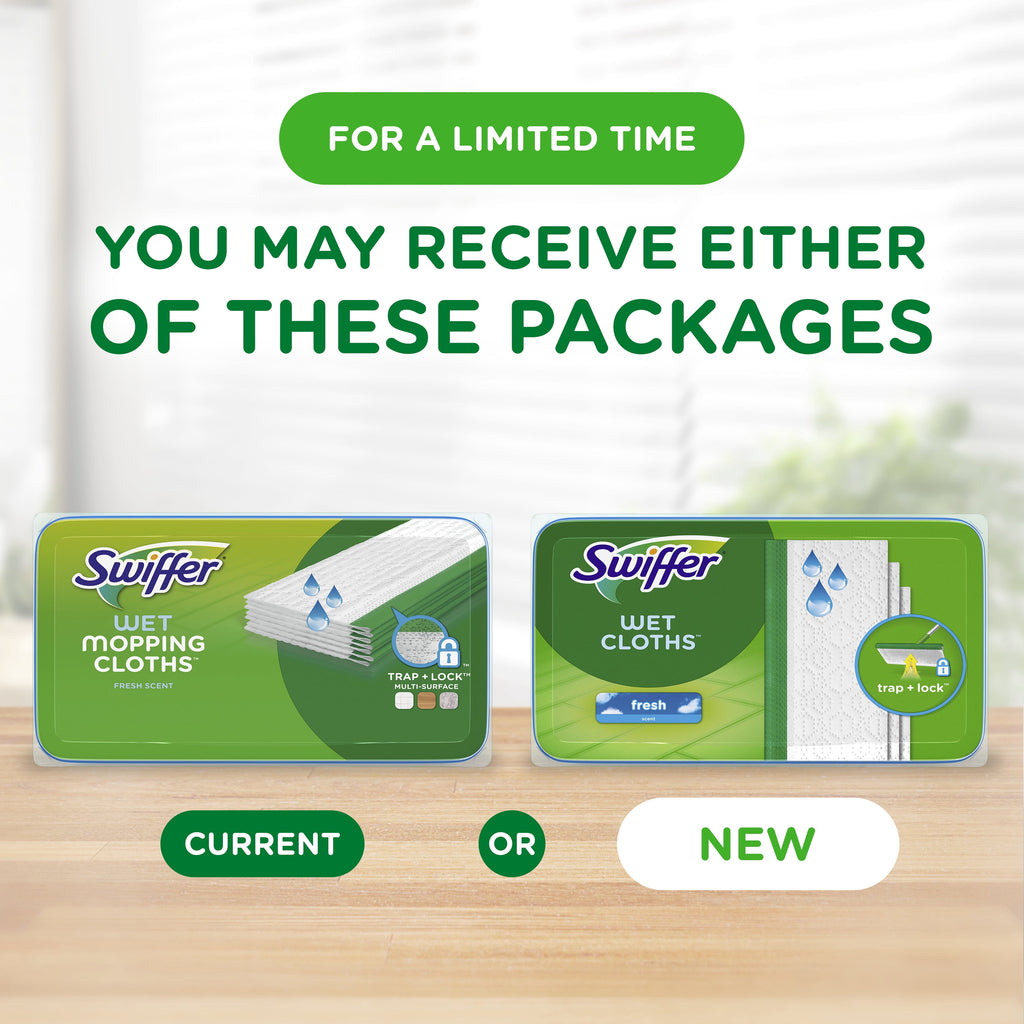 Swiffer Mop & Go Wet Refills - Fresh, 24 Count - 2-Pack