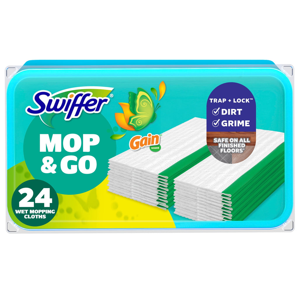 Swiffer Mop & Go Wet Refills - Gain, 24 Count - 2-Pack
