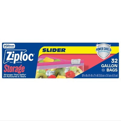 Ziploc Slider Gallon Food Storage Bags for Meal Prep - 32 Count