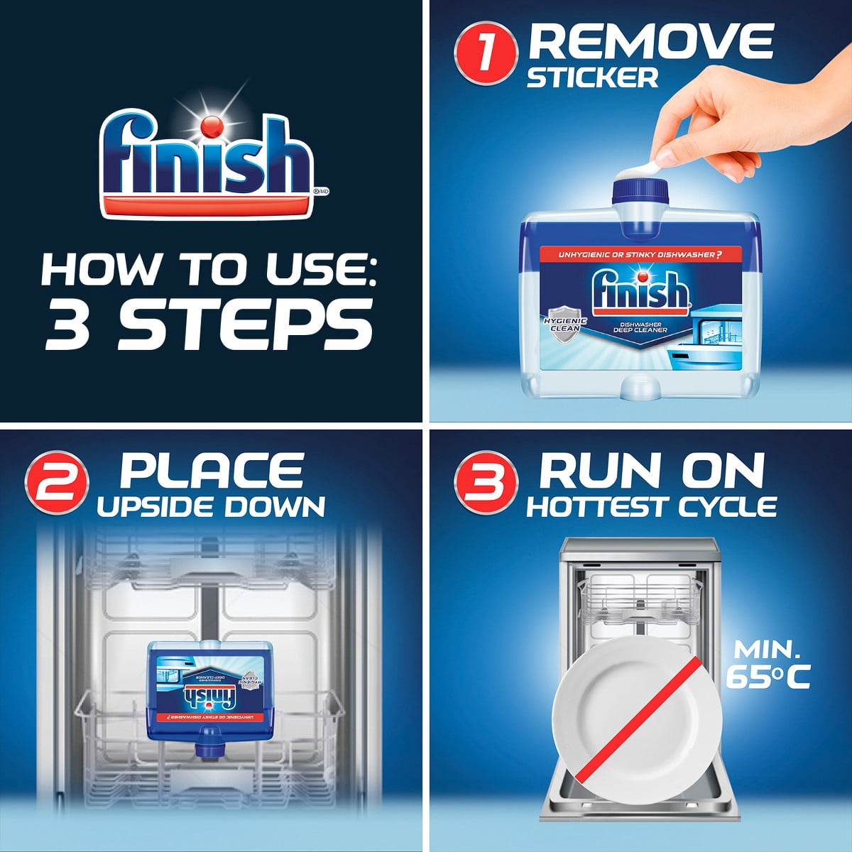 Finish Liquid Dishwasher Cleaner - Fresh Scent - 8.45 fl oz
