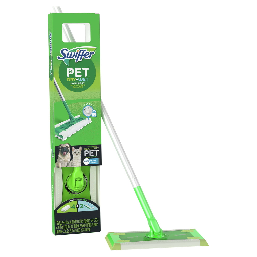 Swiffer Sweep + Mop - Broom & Mop Alternative, Dry & Wet Floor Cleaner, Fresh Scent, Cleaning Set
