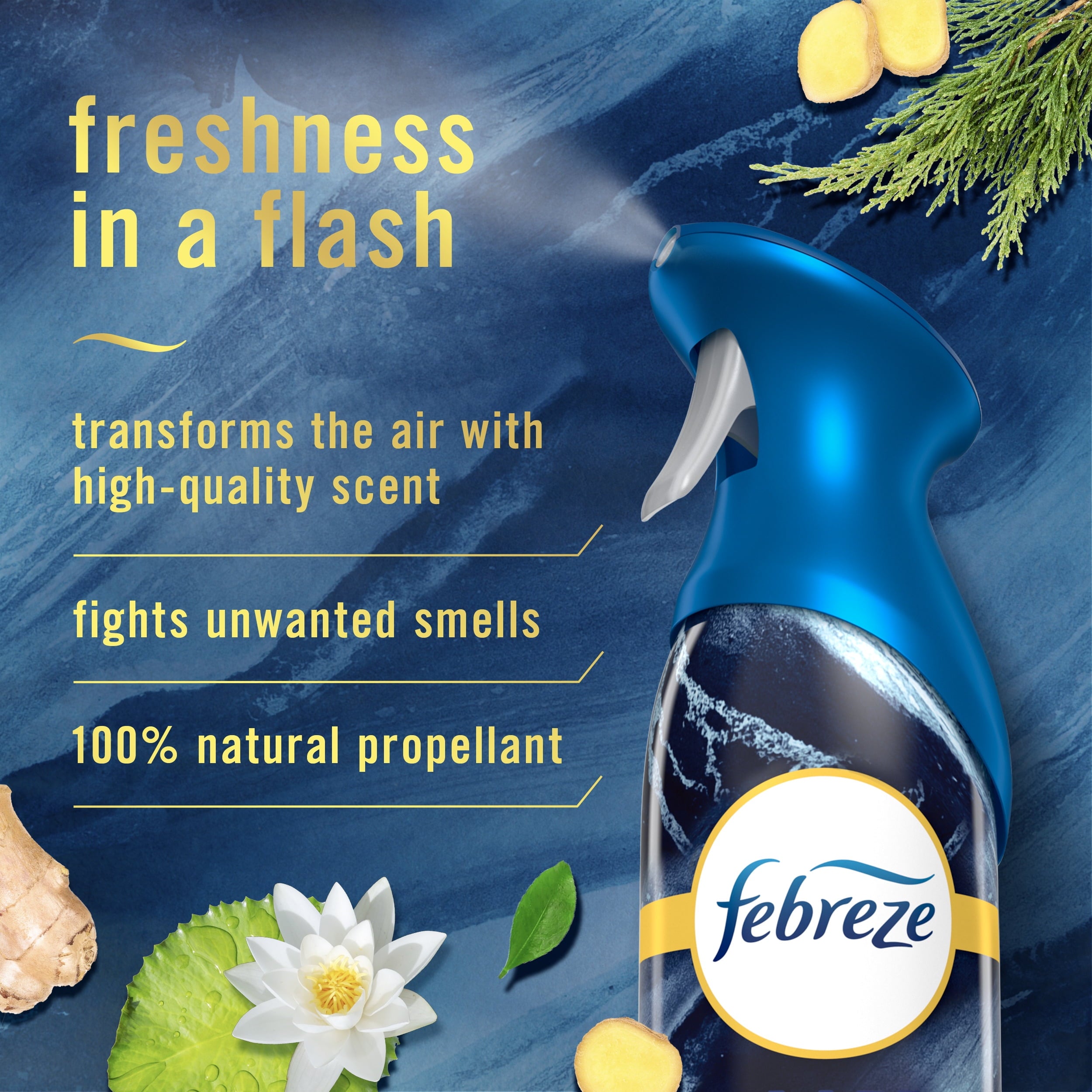 Febreze Air Freshener Spray - Odor-Fighting Room Spray, Ocean, 8.8oz, 2 Count