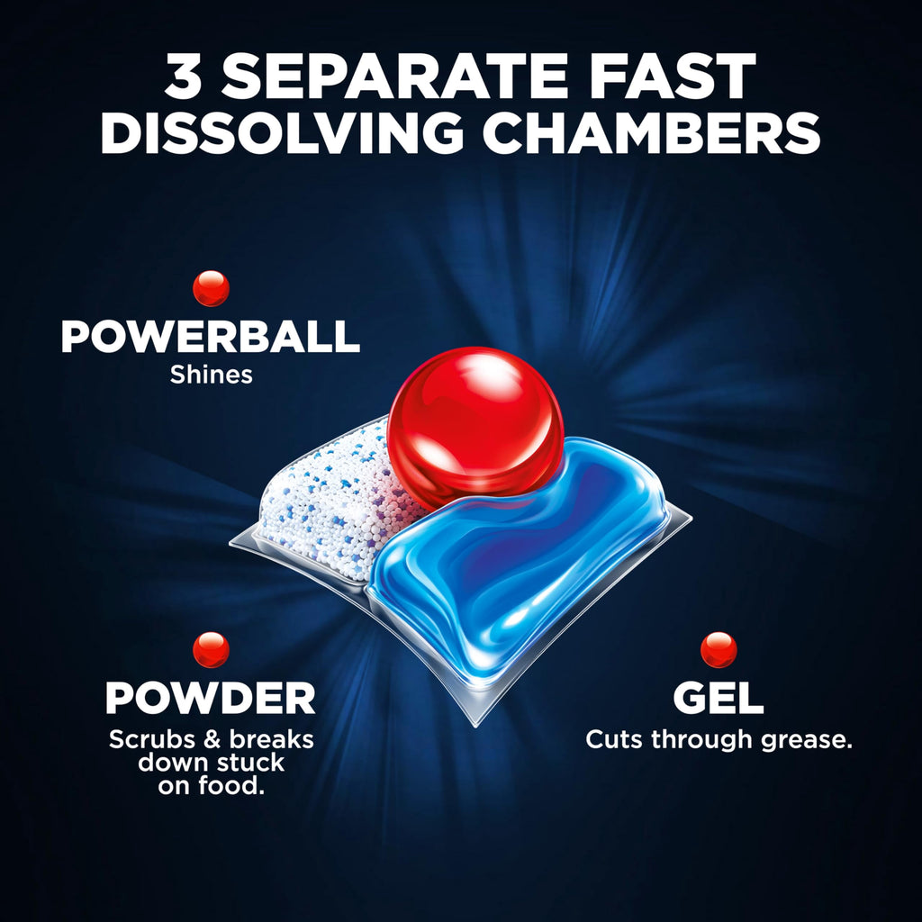 Finish Quantum Dishwasher Pods - No Pre-Rinse Dishwasher Detergent Soap Removes 24HR Dried-On Stain and Grease, Leaving a Virtually Spotless Shine, 82 Count
