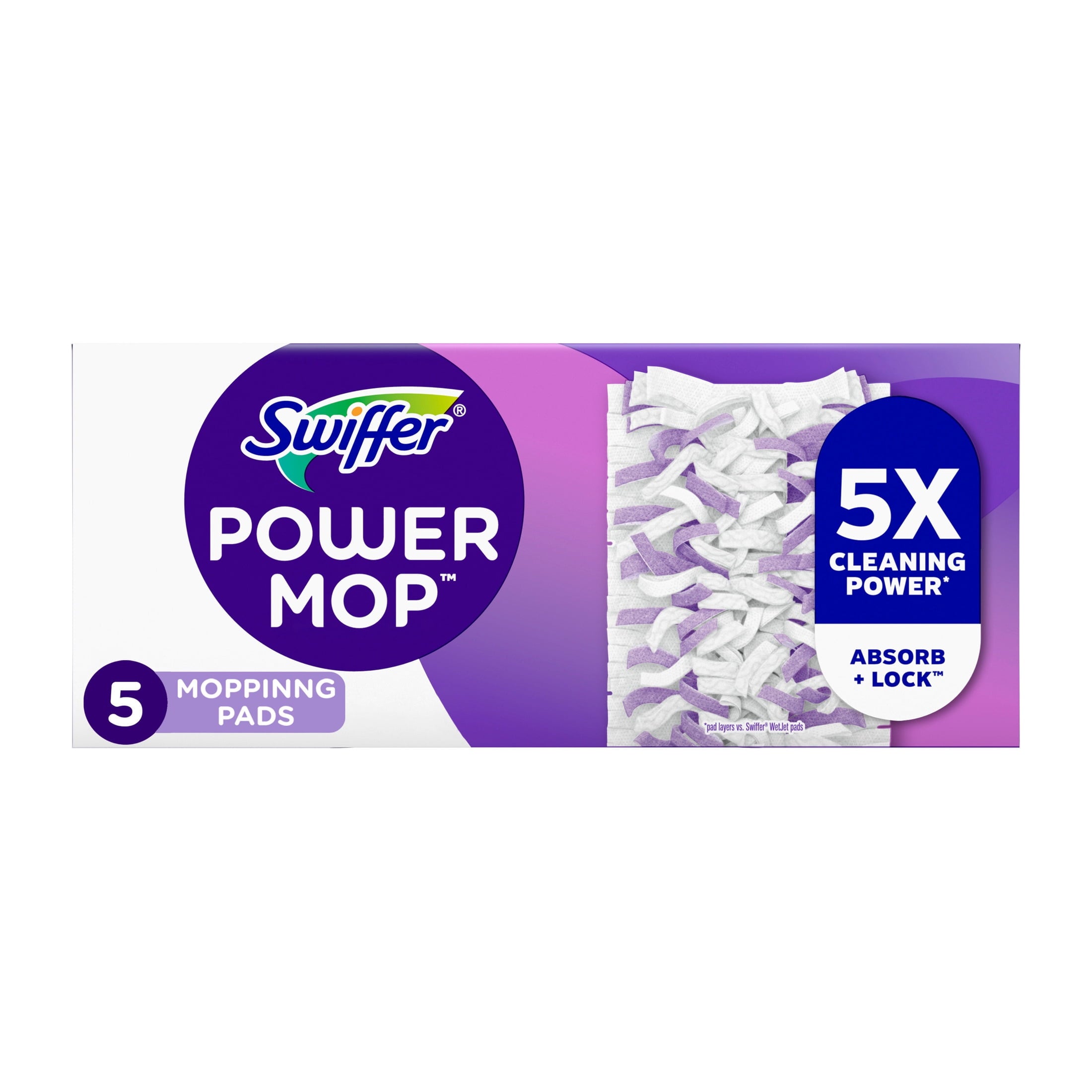 Swiffer Power Mop Floor Cleaner Bundle Includes 1 Spray Mop Device - 2 Lavender Scent Mopping Solutions 25.3 Fl Oz, 1 Fresh Scent Mopping Solution 25.3 Fl Oz & 7 Mop Pad Refills