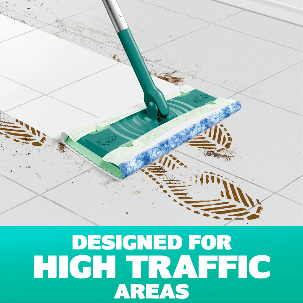Swiffer Starter Classic Kit (1 Device - 2 Hair Magnet Dry Cloths, 2 Mop & Go Wet Cloths)