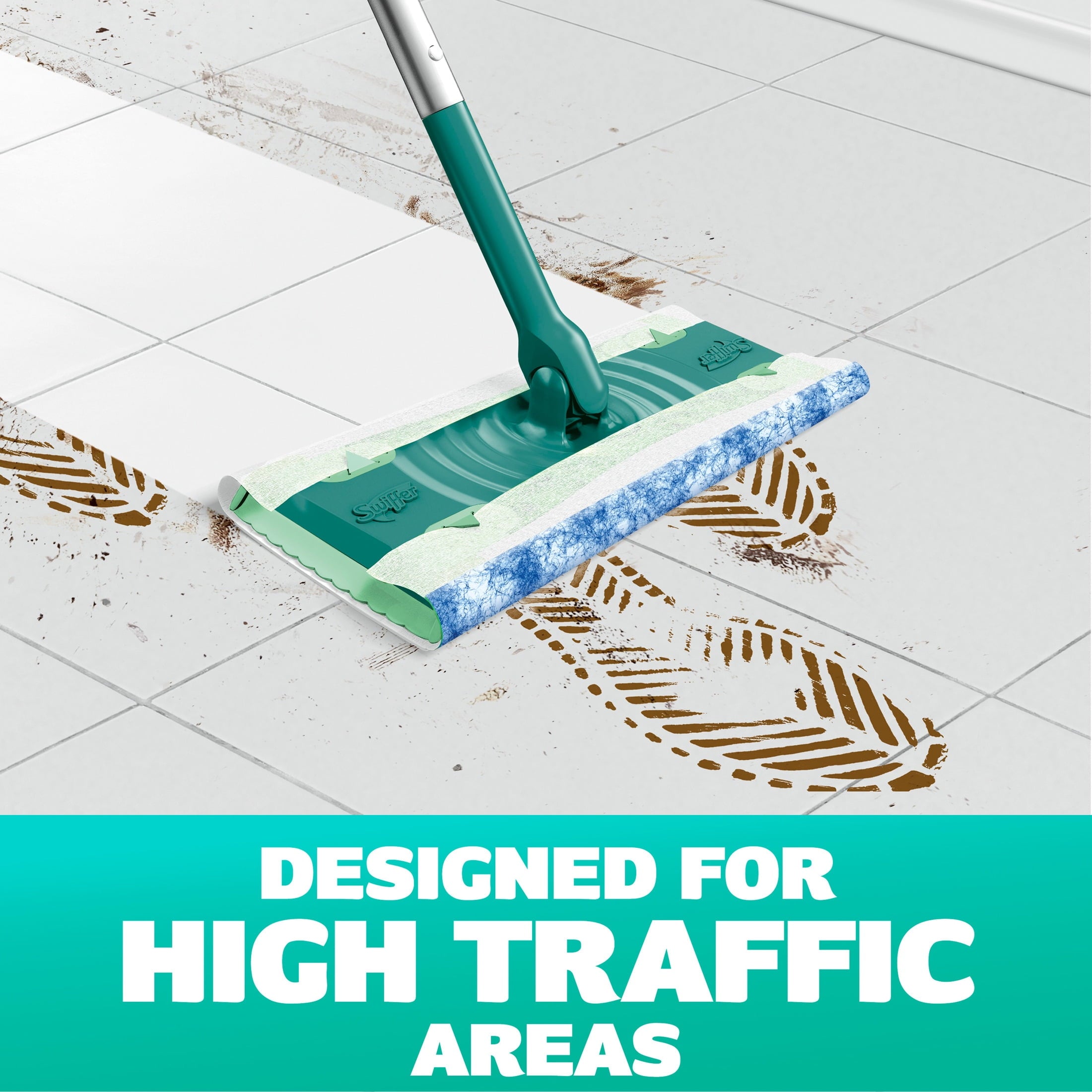 Swiffer Starter Classic Kit (1 Device - 2 Hair Magnet Dry Cloths, 2 Mop & Go Wet Cloths)