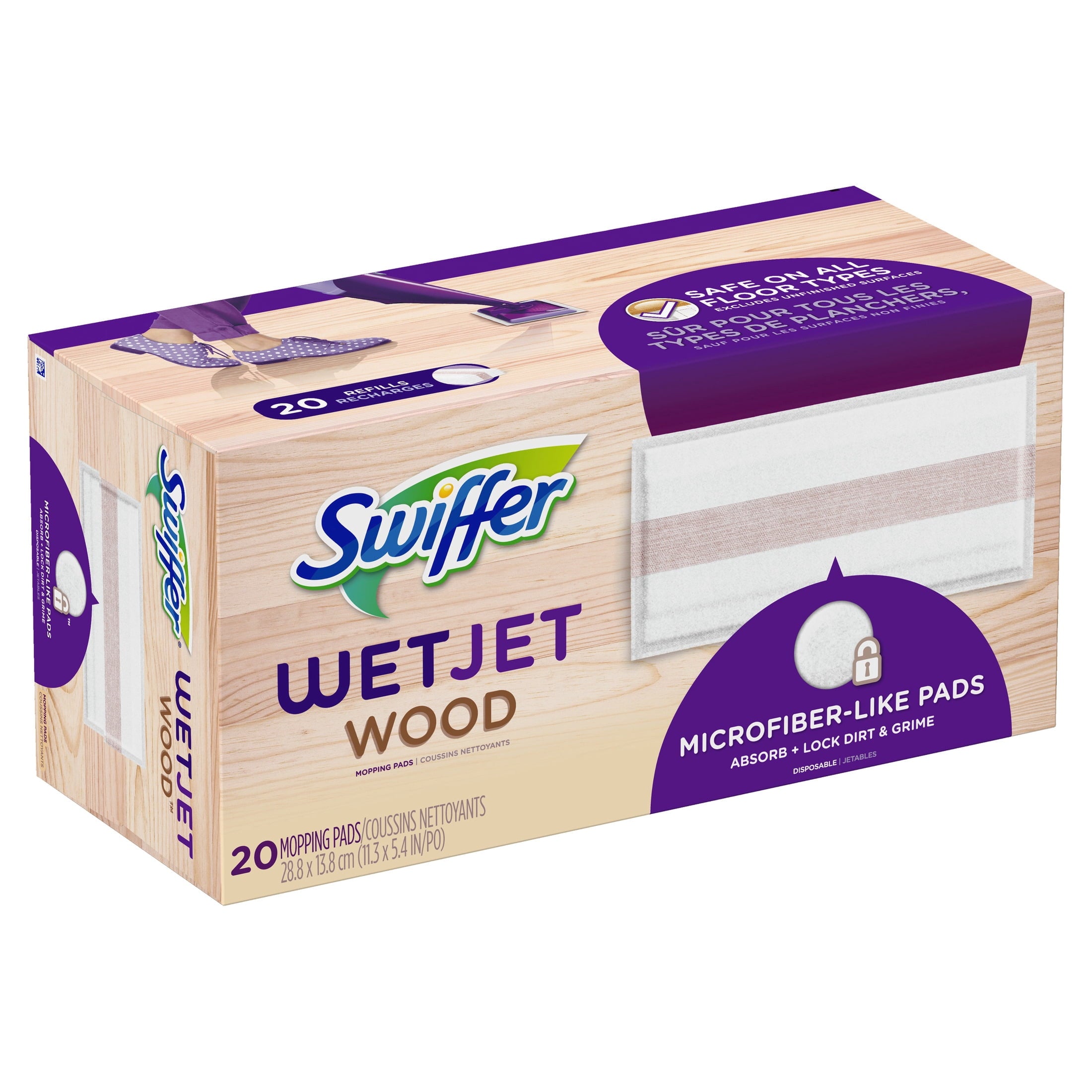 Swiffer Wet Jet Wood Pad Refills - Unscented, 20 Count