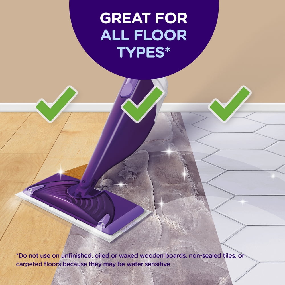 Swiffer Wet Jet Mopping Floor Cleaner Bundle Includes 1 Spray Mop Device - 20 Mop Pad Refills & 1 Fresh Scent Mopping Solution