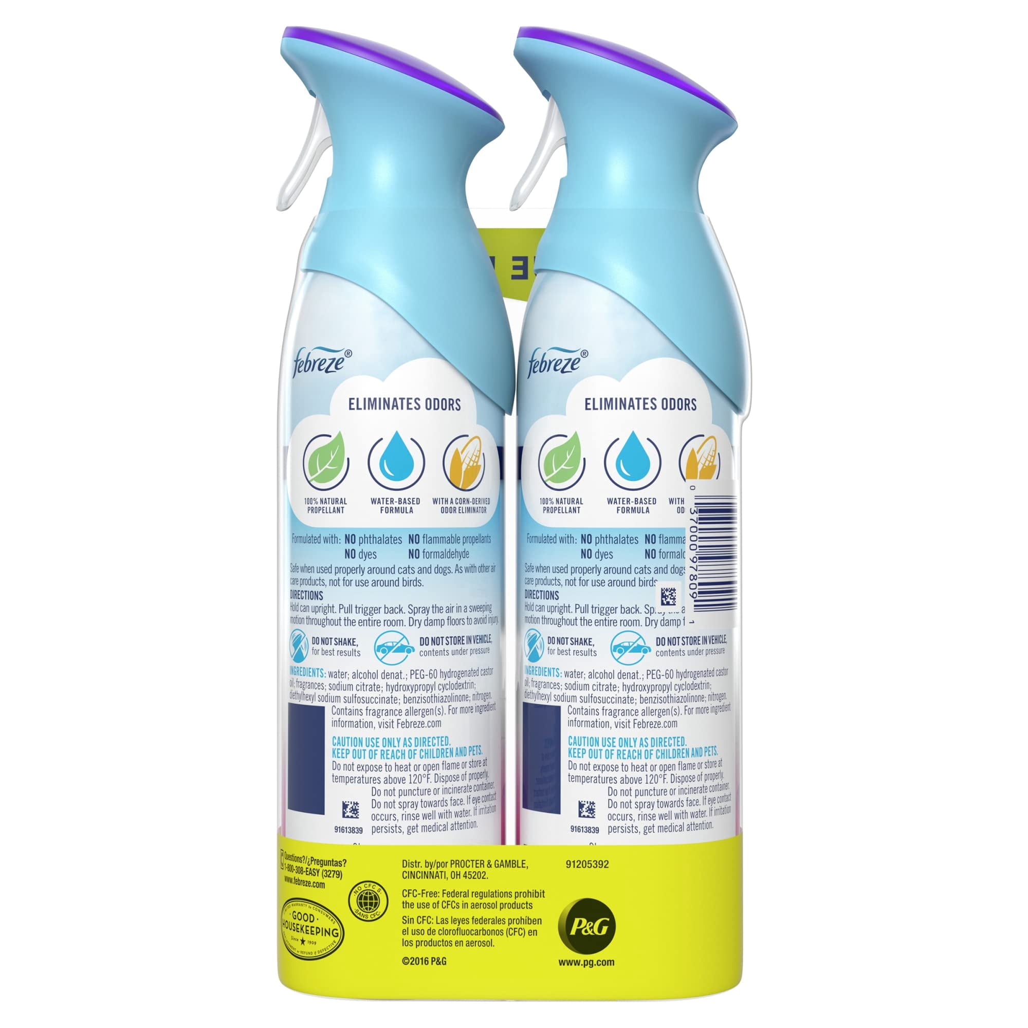 Febreze Air Freshener Spray - Odor-Fighting Room Spray, Gain Moonlight Breeze, 8.8oz, 2 Count