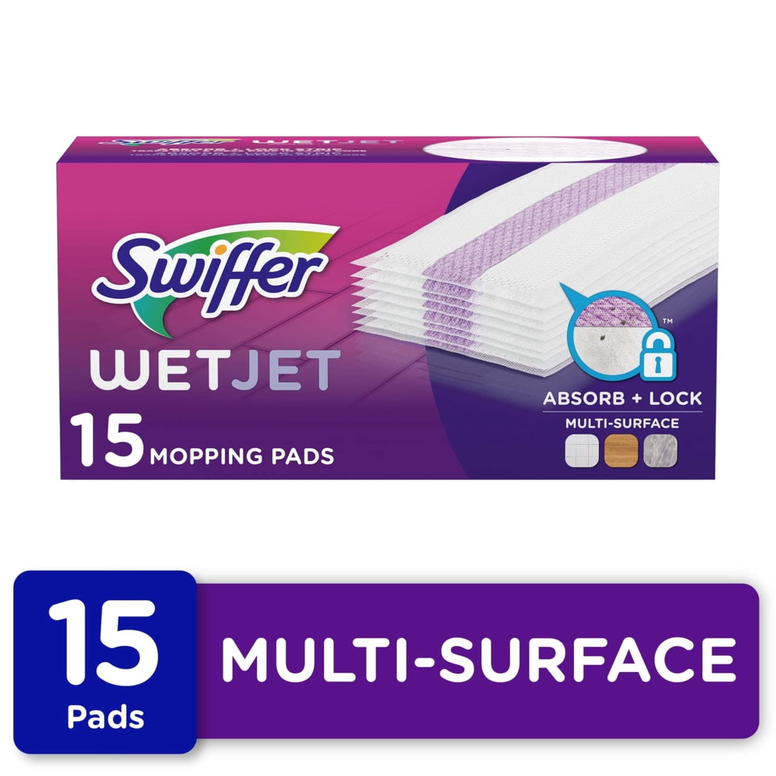 Swiffer Wet Jet Mopping Floor Cleaner Bundle Includes 1 Spray Mop Device - 20 Mop Pad Refills & 1 Fresh Scent Mopping Solution