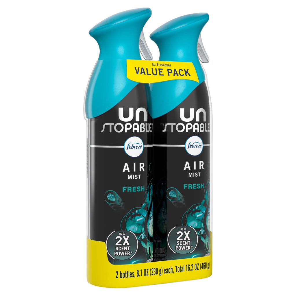 Febreze Air Mist Air Freshener Spray - Unstopables Fresh, 8.1oz, 2 Count