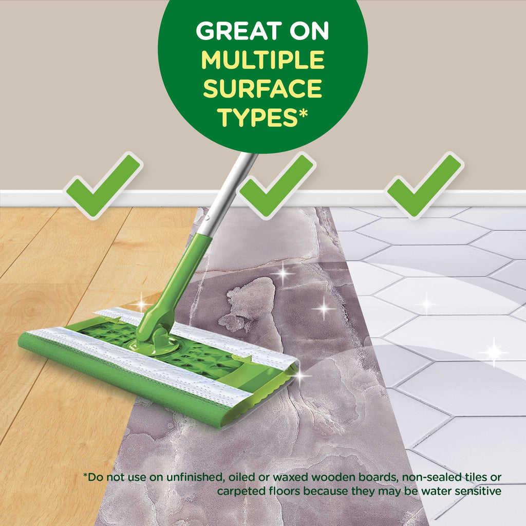 Swiffer Mop & Go Wet Refills - Fresh, 24 Count - 2-Pack