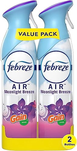 Febreze Air Freshener Spray - Odor-Fighting Room Spray, Gain Moonlight Breeze, 8.8oz, 2 Count