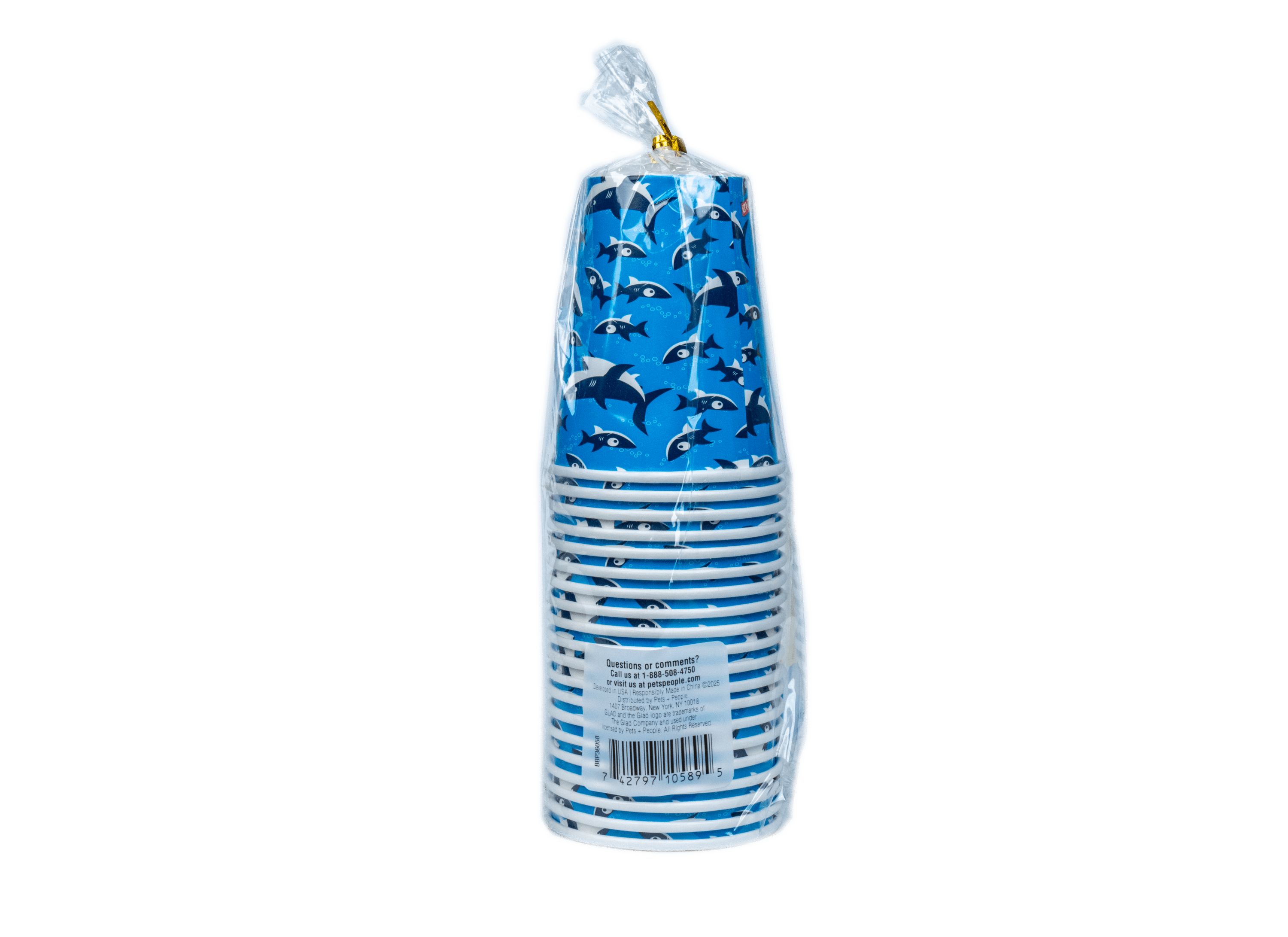 Glad For Kids Sharks Design Paper Cups - 9oz, 20 Count