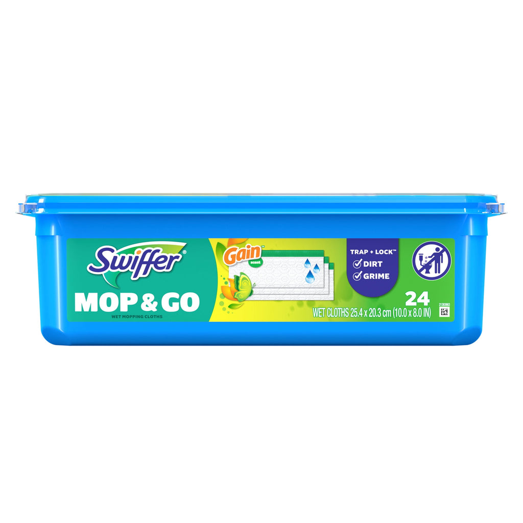 Swiffer Mop & Go Wet Refills - Gain, 24 Count - 2-Pack