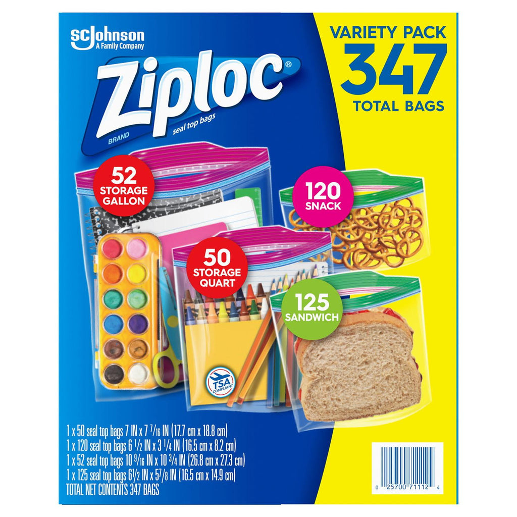 Ziploc Seal Top Bag Variety Pack - 347 pk.