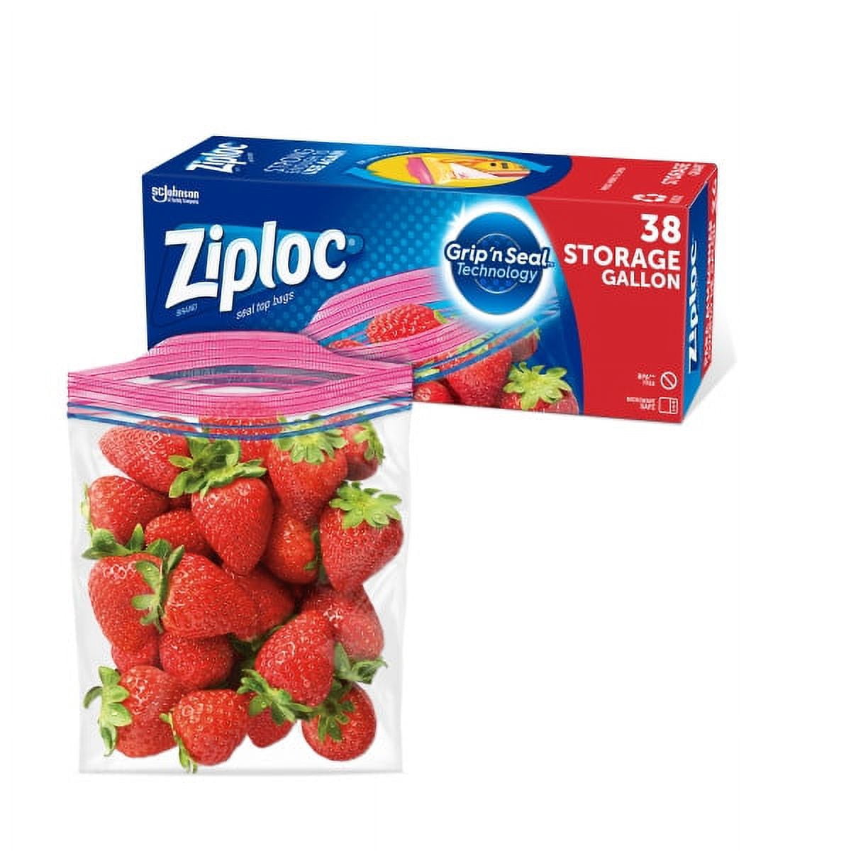 Ziploc® Storage Bags Gallon - 38 Count, Pack of 2