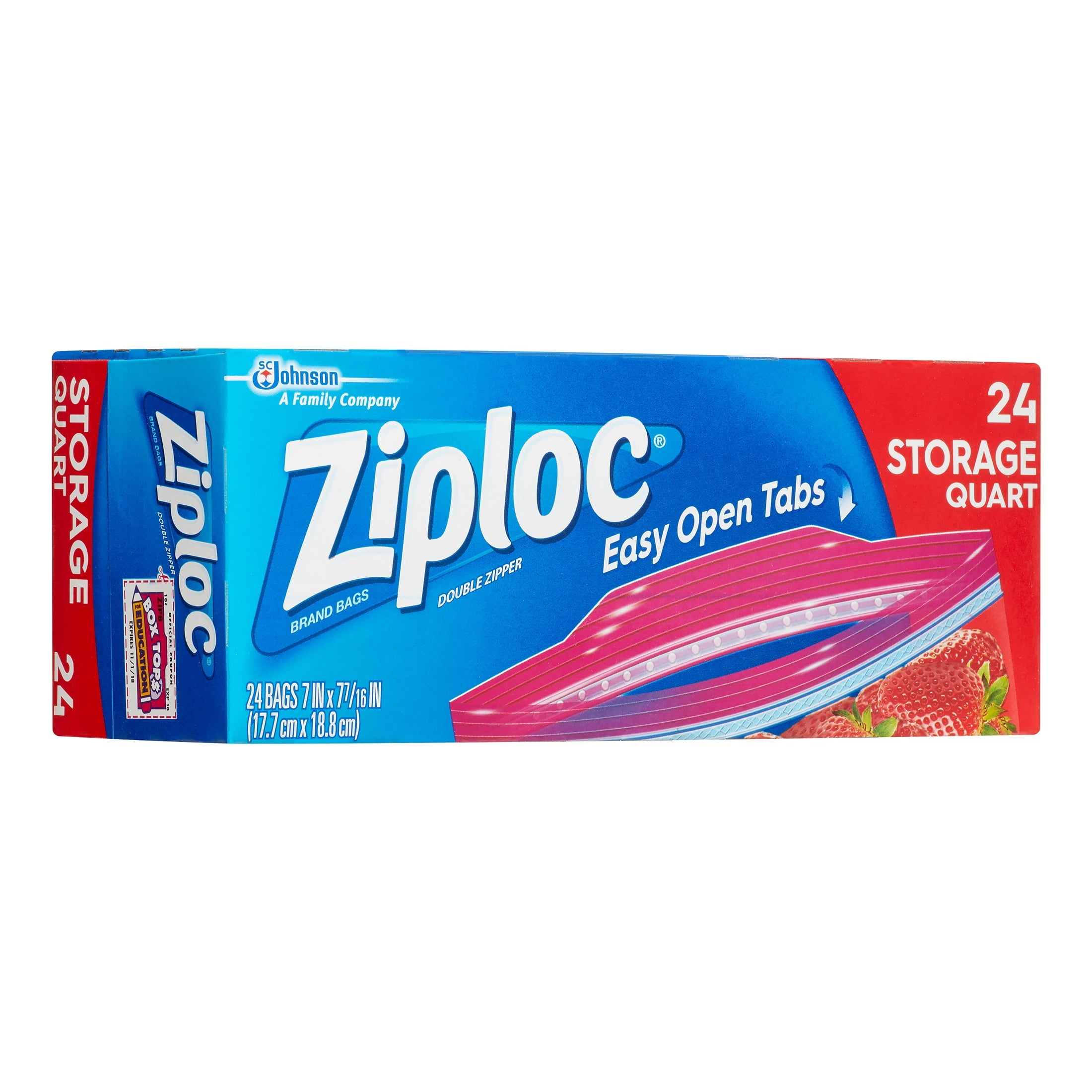 Ziploc Storage Quart Bags with Grip 'n Seal Technology - 24 Count