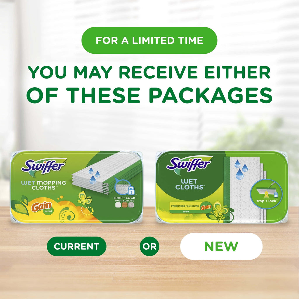 Swiffer Mop & Go Wet Refills - Gain, 24 Count - 2-Pack