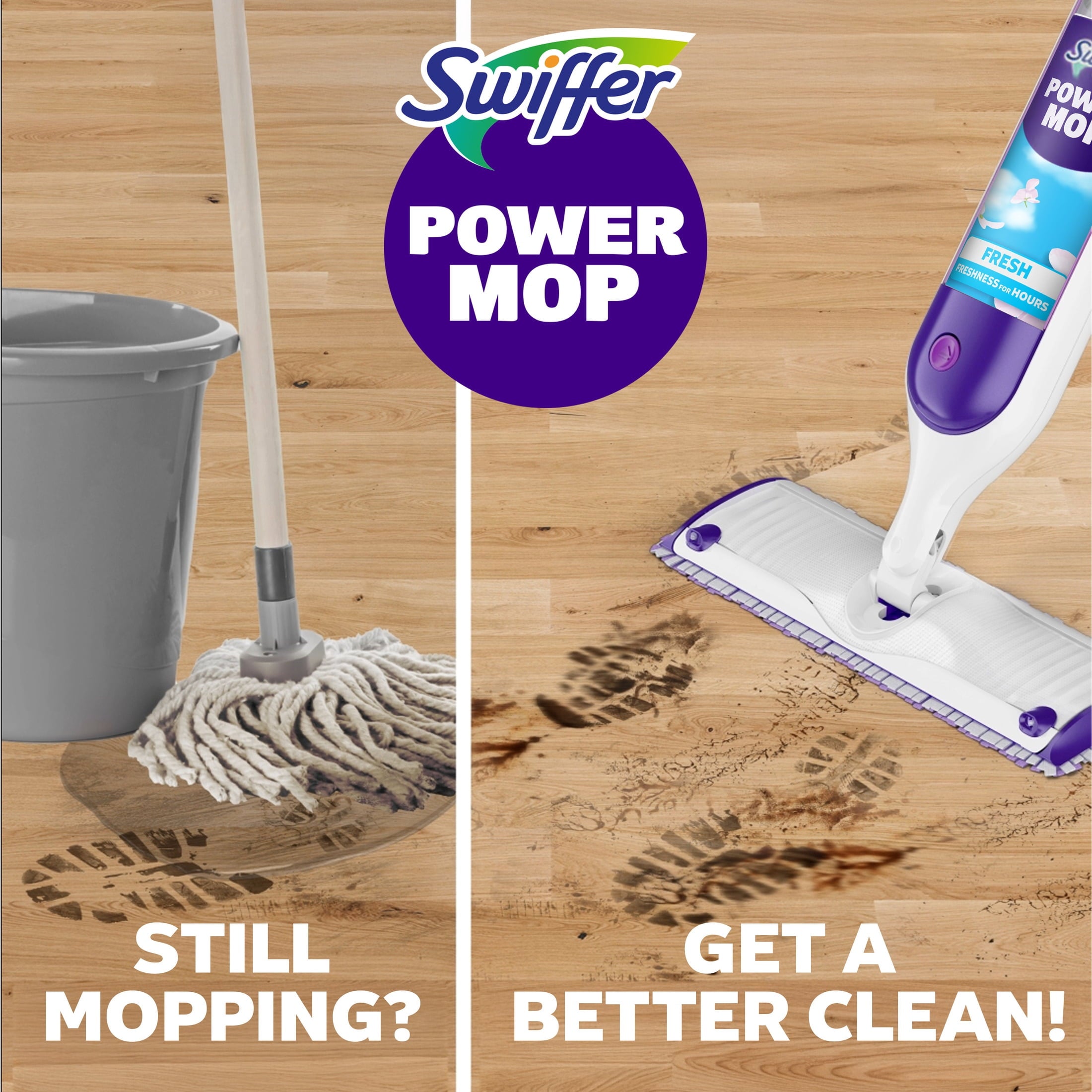 Swiffer Power Mop - Floor Cleaner, Tile, Vinyl, Laminate, Wood, Floor Cleaner, Cleaning Set