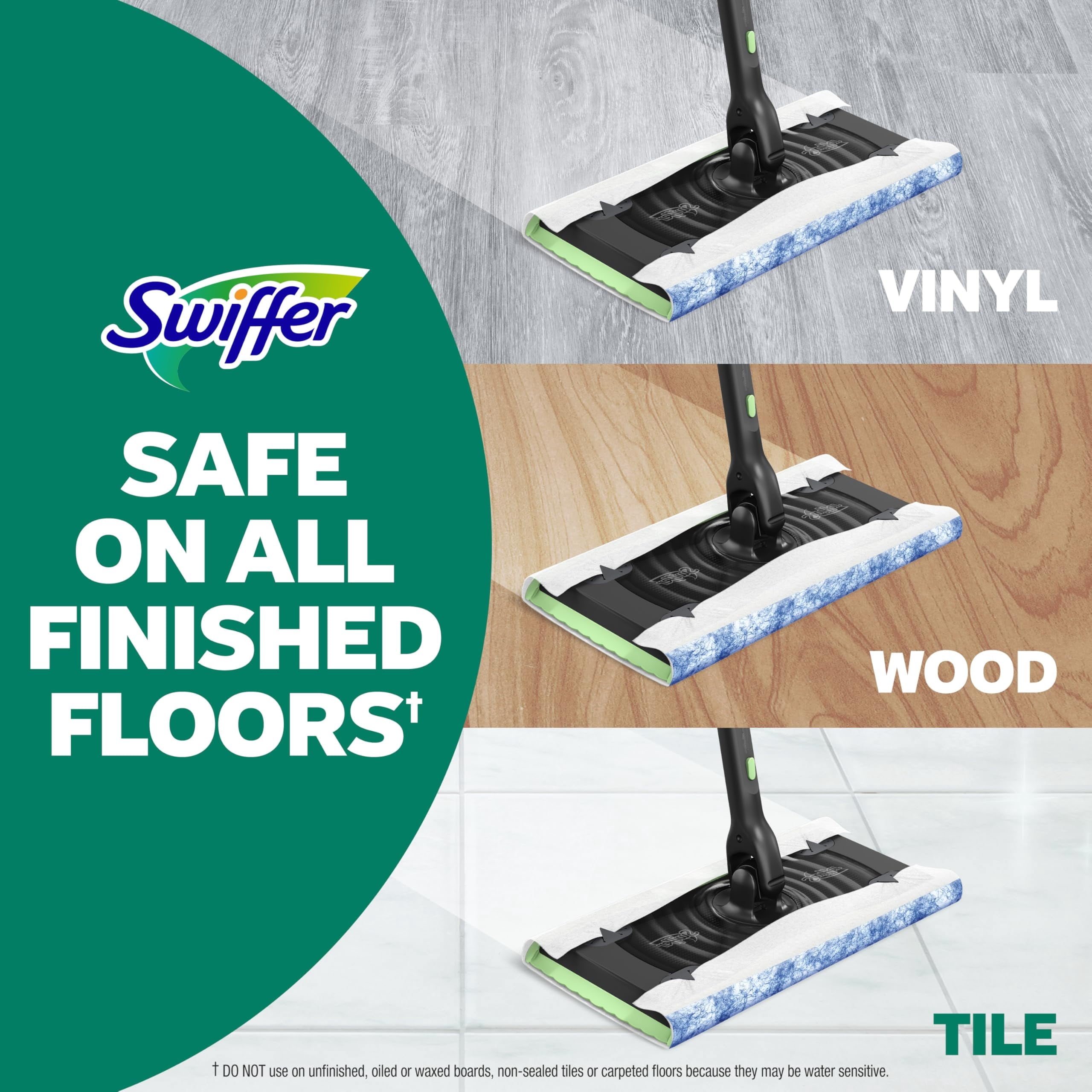 Swiffer Sweeper Pet Heavy Duty Multi-Surface Wet Cloth Refills for Floor Mopping and Cleaning - Fresh scent, 20 count