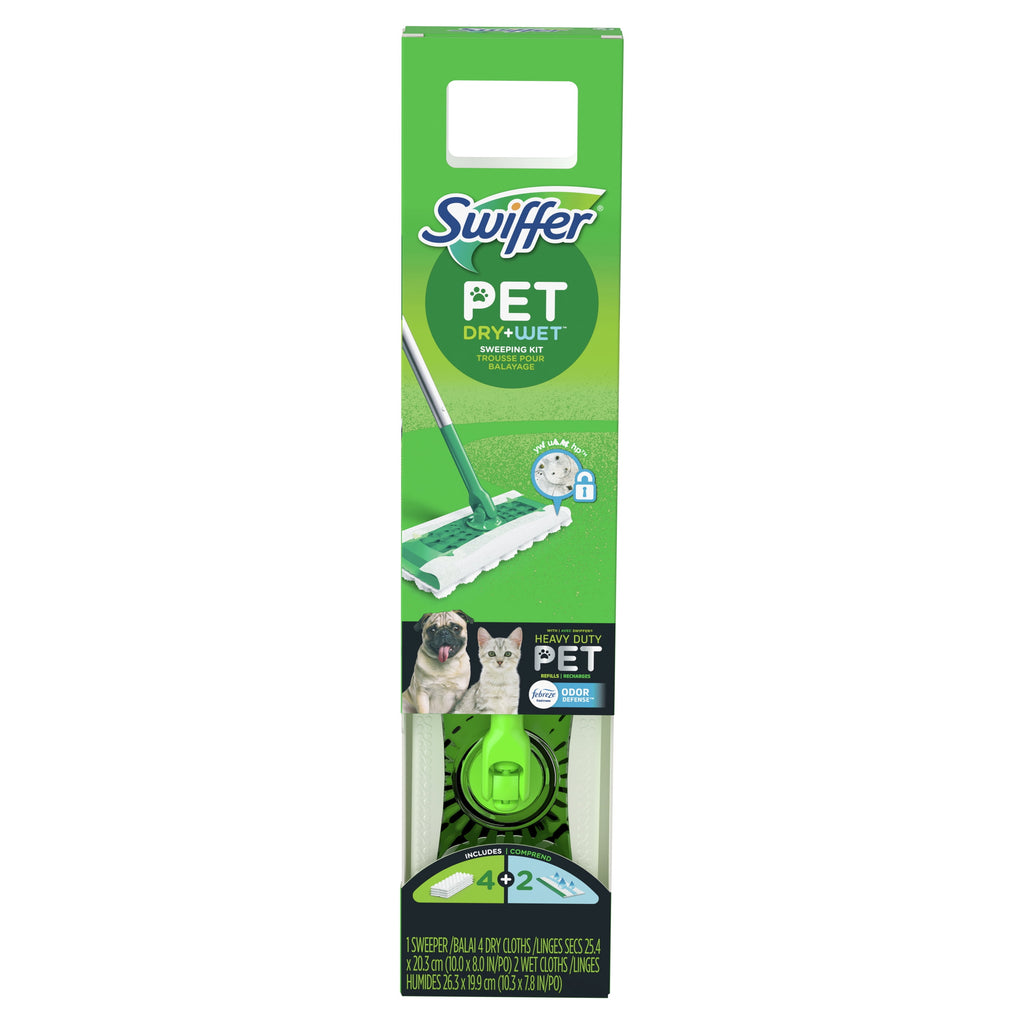 Swiffer Sweep + Mop - Broom & Mop Alternative, Dry & Wet Floor Cleaner, Fresh Scent, Cleaning Set