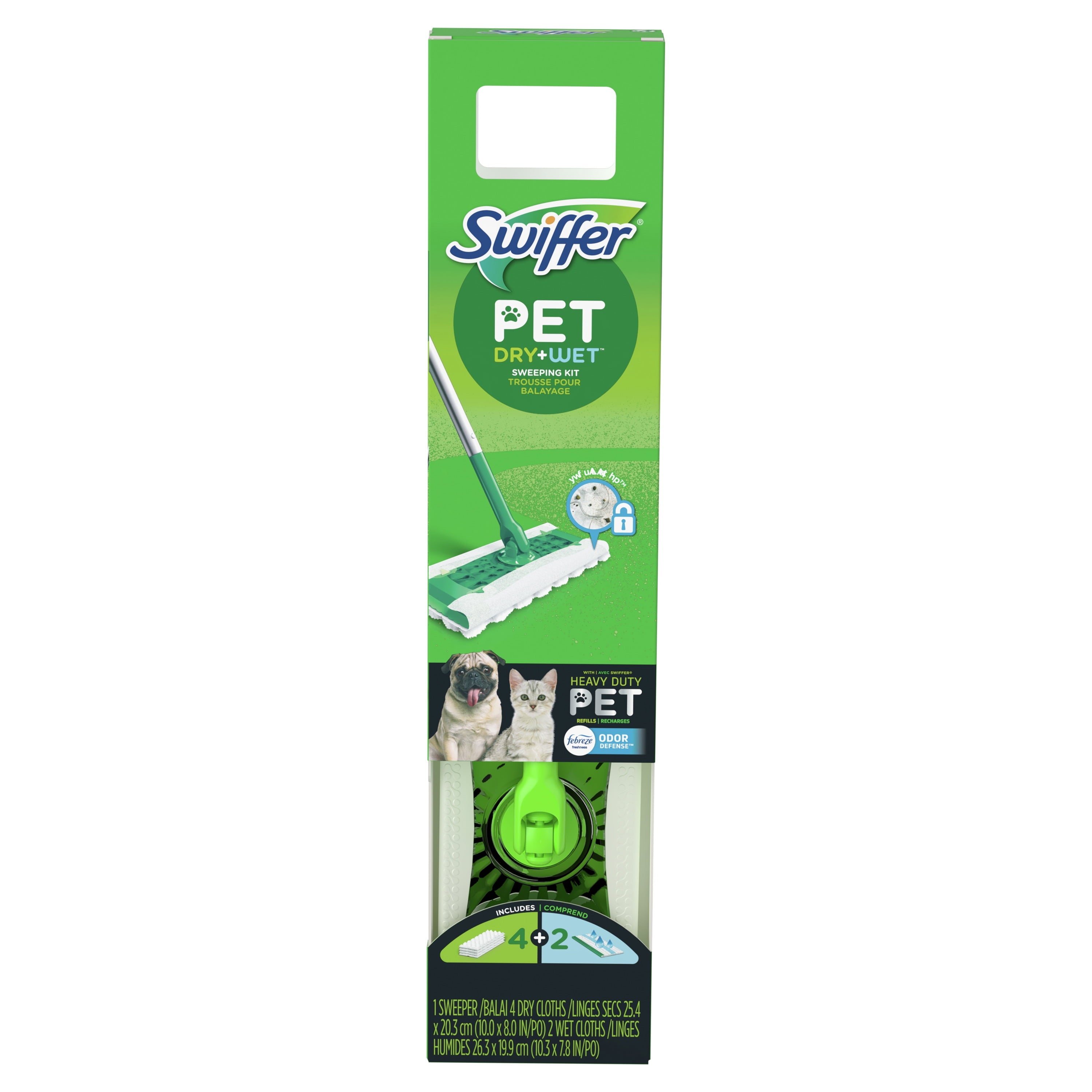 Swiffer Sweep + Mop - Broom & Mop Alternative, Dry & Wet Floor Cleaner, Fresh Scent, Cleaning Set